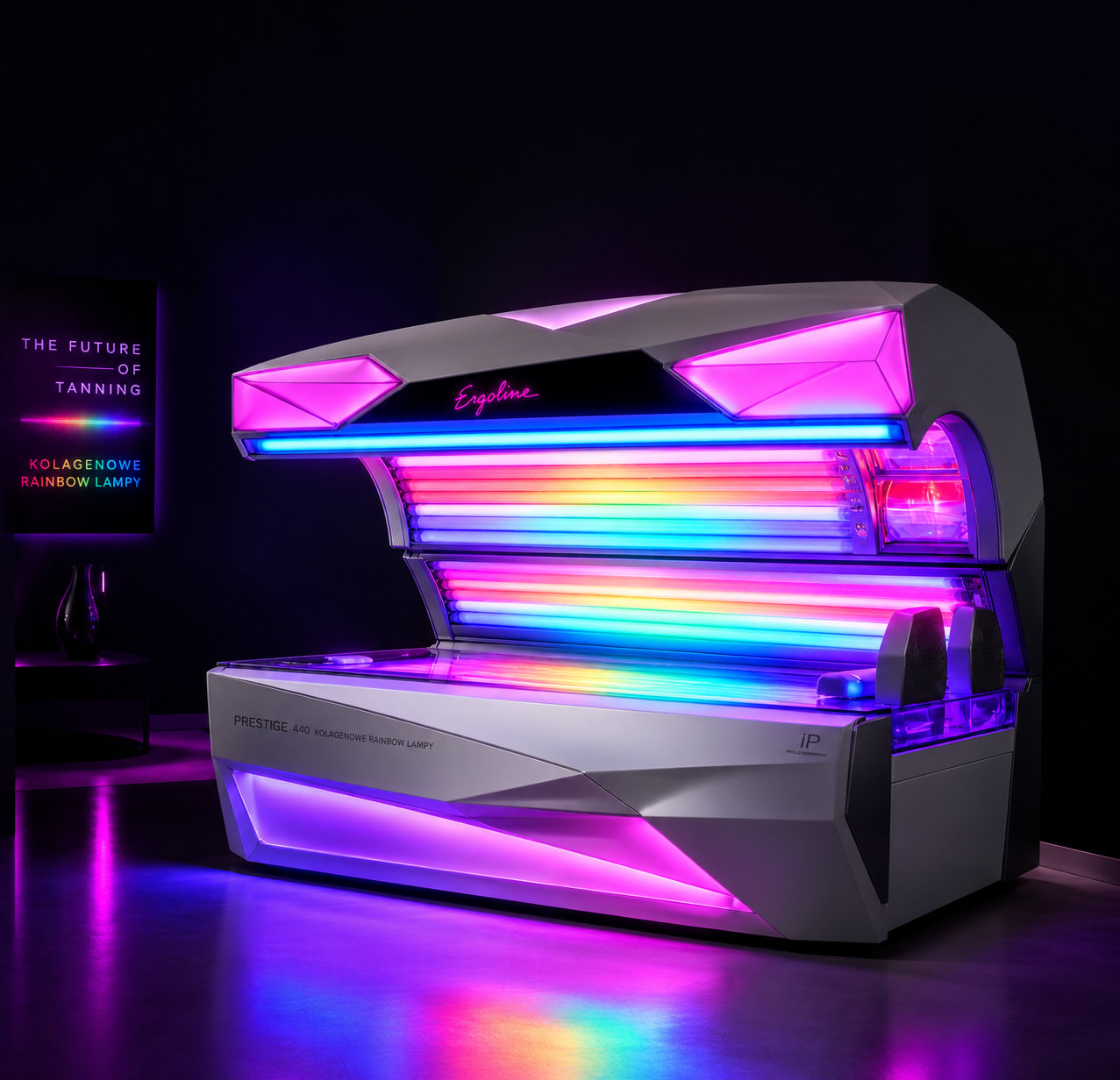 Łóżko Ergoline Prestige 1400 z kolorowym światłem RainbowLight